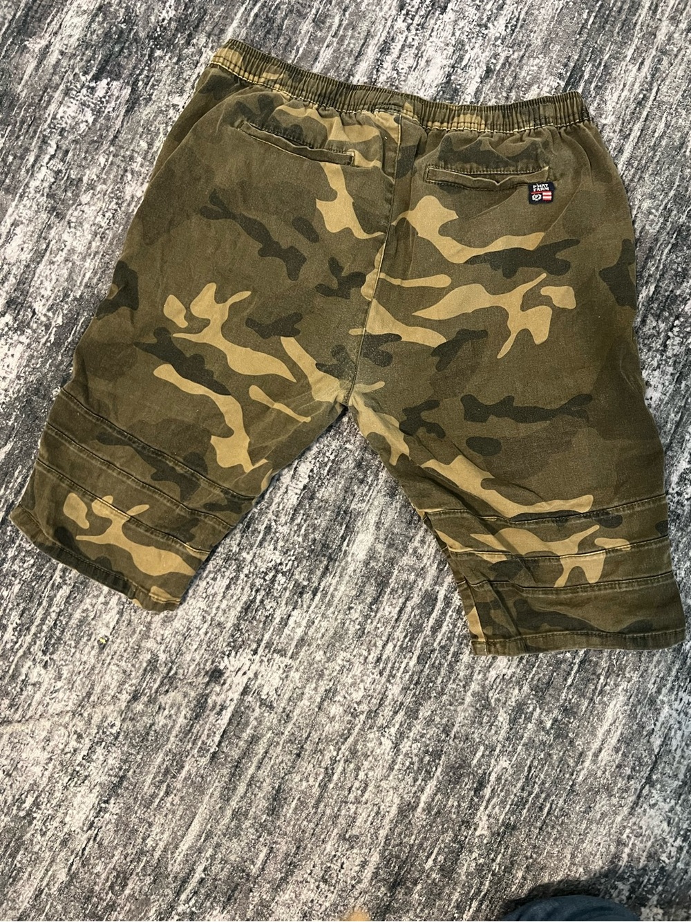 Phat Farm Olive & Dark Green Camo Cargo Shorts